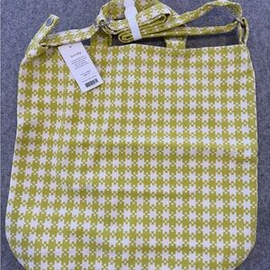 Baggu Duck Bag in Chartreuse Pixel Gingham